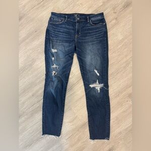 29/8 Long,  Distressed Abercrombie & Fitch, Harper Ankle Skinny Jeans